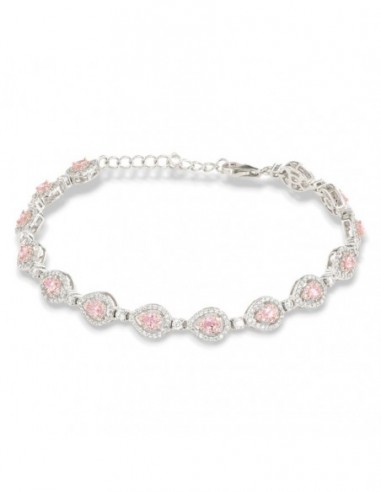 Bracciale Argento Rodiato Principessa Rosa Goccia [36e554d4]