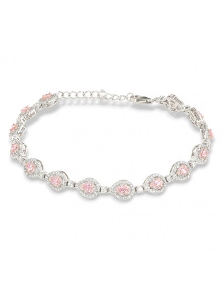 Bracciale Argento Rodiato Principessa Rosa Goccia [36e554d4]