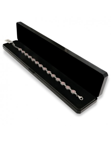 Bracciale Argento Rodiato Principessa Rosa Goccia [58ded6dd]