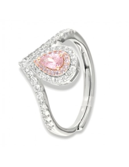 Anello Argento Rodiato Principessa Rosa Goccia [d320a2f4]