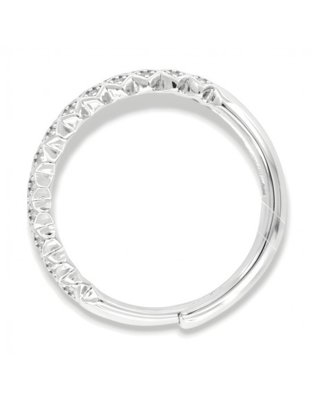 Anello Argento Rodiato Fascia Zirconi Bianchi [86f8dfa4]