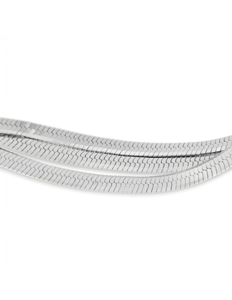 Bracciale Argento Rodiato Coda Di Topo [d3e084f1]