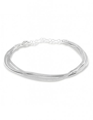 Bracciale Argento Rodiato Coda Di Topo [d6b0c3ef]