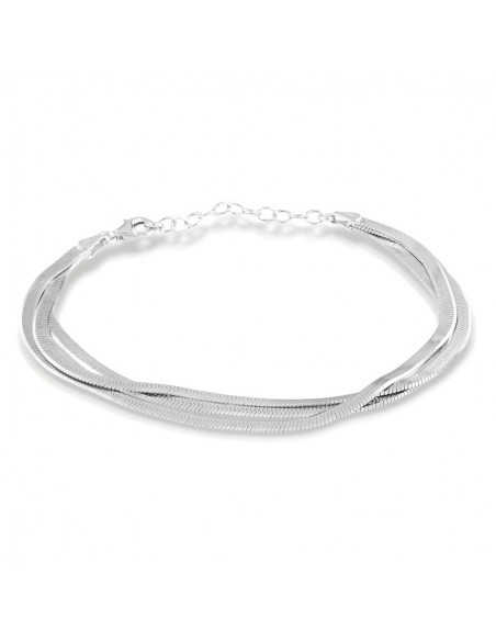 Bracciale Argento Rodiato Coda Di Topo [d6b0c3ef]