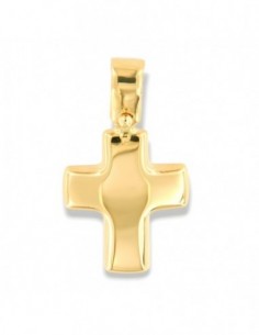 Ciondolo Oro Giallo Croce Bombata 1,10gr [9ed5e912]