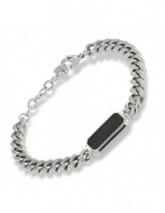 Bracciale Acciaio Grumetta Onice Centrale [ebf2ee62]