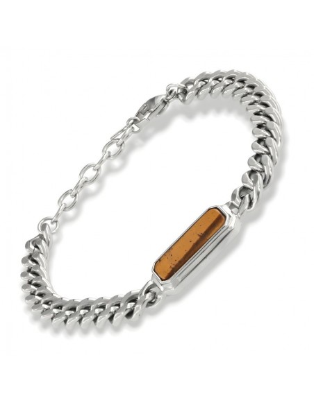 Bracciale Acciaio Grumetta Agata Centrale [eea2a97c]