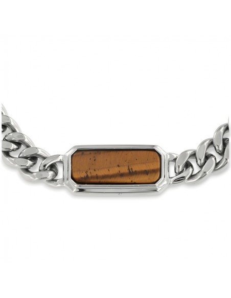 Bracciale Acciaio Grumetta Agata Centrale [3f1f7905]