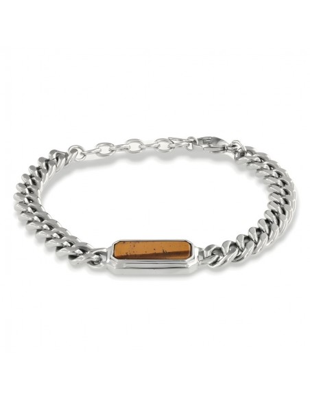 Bracciale Acciaio Grumetta Agata Centrale [3a4f3e1b]