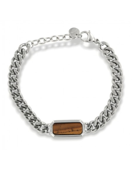Bracciale Acciaio Grumetta Agata Centrale [8d52ff1f]