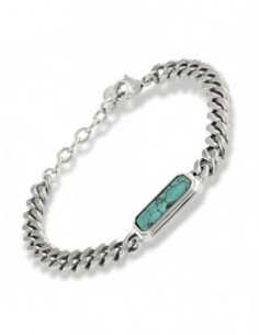 Bracciale Acciaio Grumetta Turchese Centrale [5cef2f66]