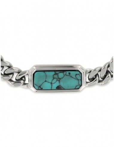 Bracciale Acciaio Grumetta Turchese Centrale [2df4aa01]