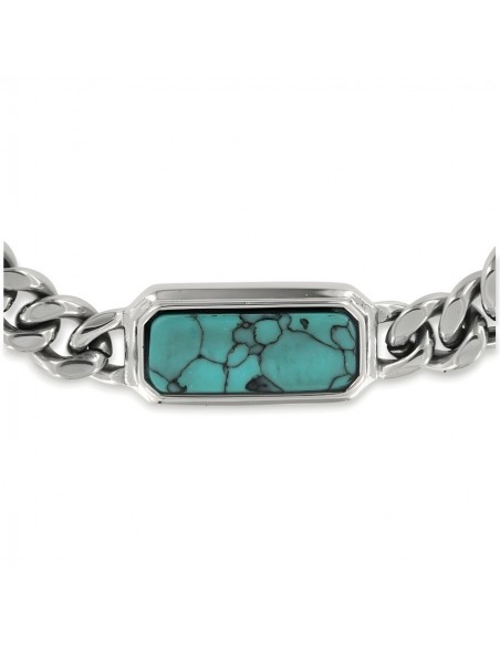 Bracciale Acciaio Grumetta Turchese Centrale [2df4aa01]