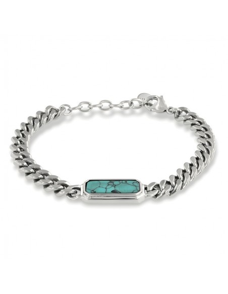 Bracciale Acciaio Grumetta Turchese Centrale [28a4ed1f]