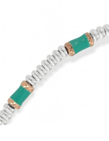 Bracciale Argento Rodiato Pepite Celesti Rondelle [14e9a3a9]