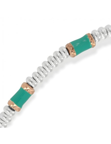 Bracciale Argento Rodiato Pepite Celesti Rondelle [14e9a3a9]