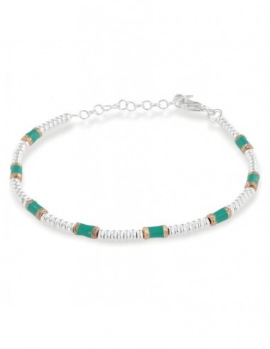 Bracciale Argento Rodiato Pepite Celesti Rondelle [11b9e4b7]