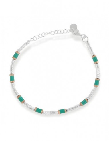 Bracciale Argento Rodiato Pepite Celesti Rondelle [a6a425b3]