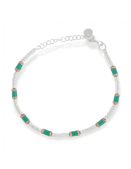 Bracciale Argento Rodiato Pepite Celesti Rondelle [a6a425b3]
