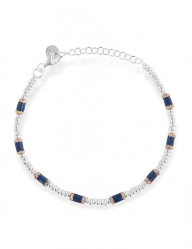 bracciale Argento Rodiato pepite Blu Rondelle [b44ff6b7]