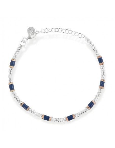 bracciale Argento Rodiato pepite Blu Rondelle [b44ff6b7]