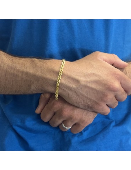 Bracciale Argento Dorato Maglia Marina [27157478]