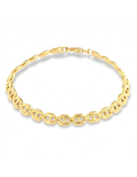 Bracciale Argento Dorato Maglia Marina [9558f262]