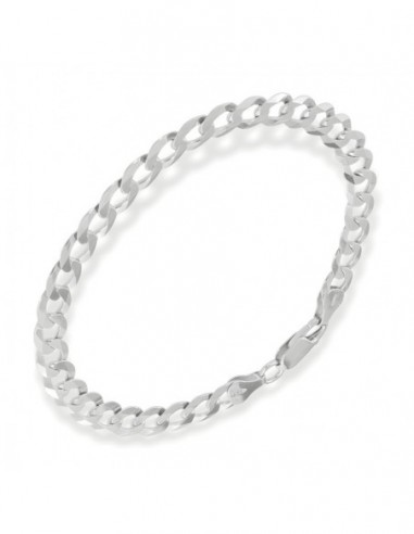 Bracciale Argento Rodiato Grumetta Sfaccettata 8,80 Grammi [8e99f06c]