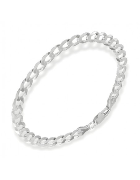 Bracciale Argento Rodiato Grumetta Sfaccettata 8,80 Grammi [8e99f06c]