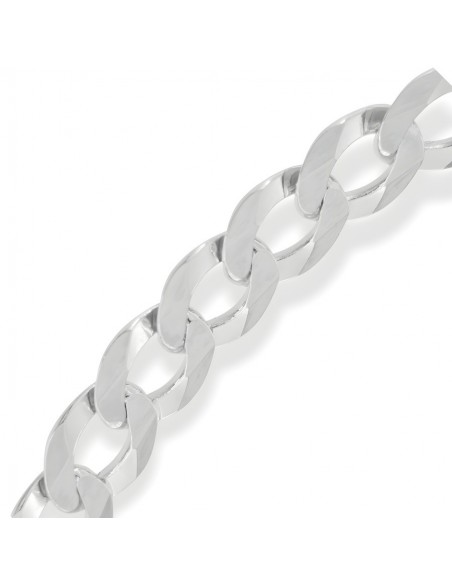 Bracciale Argento Rodiato Grumetta Sfaccettata 8,80 Grammi [24df1674]