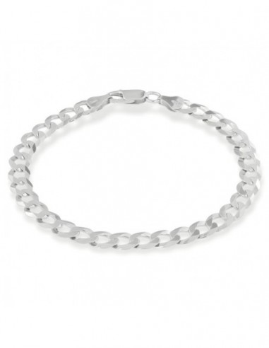 Bracciale Argento Rodiato Grumetta Sfaccettata 8,80 Grammi [218f516a]