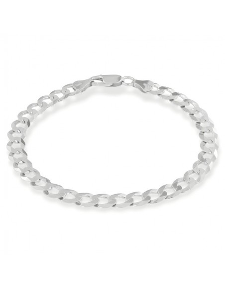 Bracciale Argento Rodiato Grumetta Sfaccettata 8,80 Grammi [218f516a]