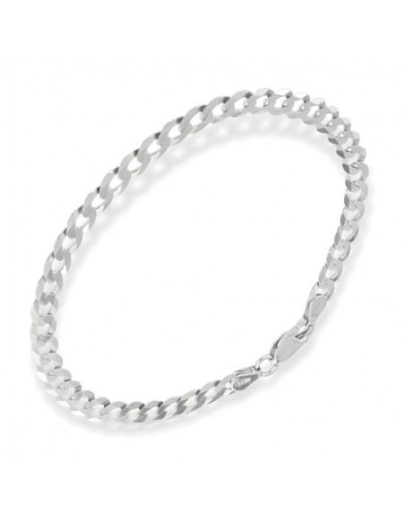 Bracciale Argento Rodiato Grumetta Sfaccettata 5,70grammi [e407f324]