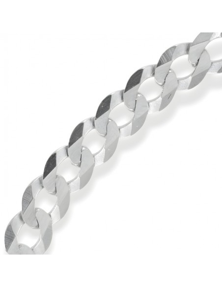 Bracciale Argento Rodiato Grumetta Sfaccettata 5,70grammi [e3d6312c]