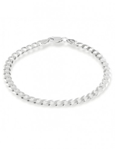 Bracciale Argento Rodiato Grumetta Sfaccettata 5,70grammi [e6867632]
