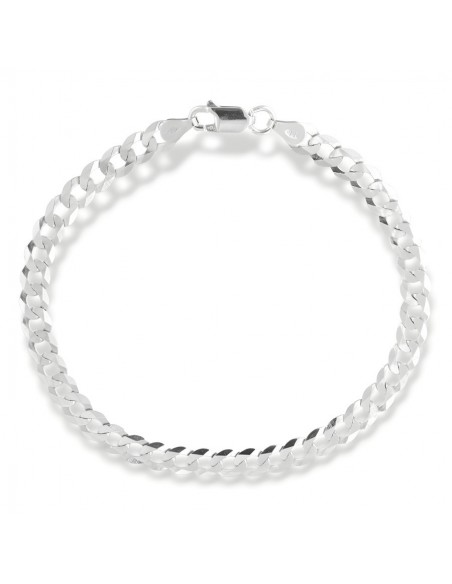 Bracciale Argento Rodiato Grumetta Sfaccettata 5,70grammi [519bb736]