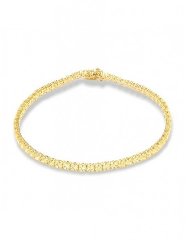 Bracciale Argento Dorato Tennis Zirconi Gialli 3MM [43f7c8ea]