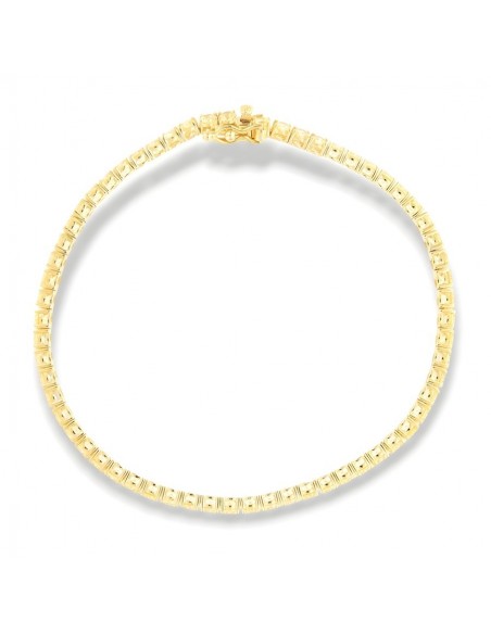 Bracciale Argento Dorato Tennis Zirconi Gialli 3MM [f4ea09ee]
