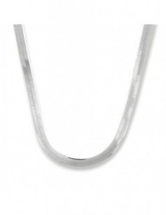 Collana Argento Rodiato Coda Di Topo Piatta [45387dcd]