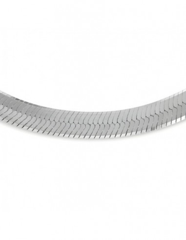 Collana Argento Rodiato Coda Di Topo Piatta [7b962afd]