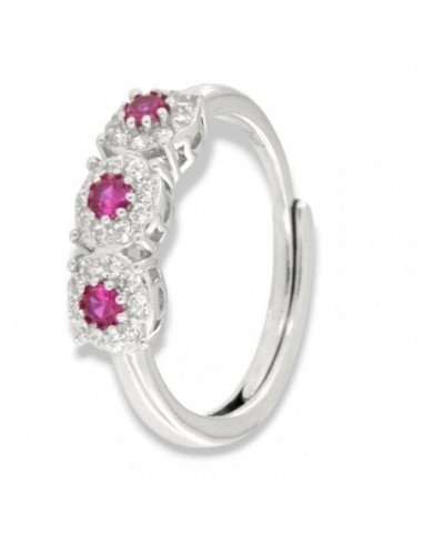 Anello Argento Rodiato Trilogy Magic Fucsia 3MM [1ae6f725]