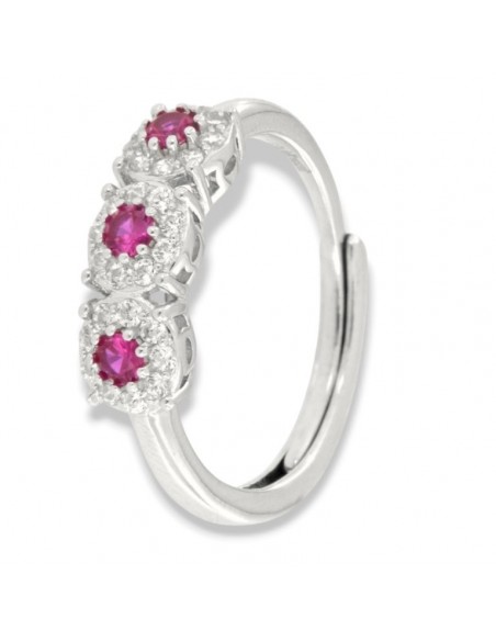 Anello Argento Rodiato Trilogy Magic Fucsia 3MM [1ae6f725]