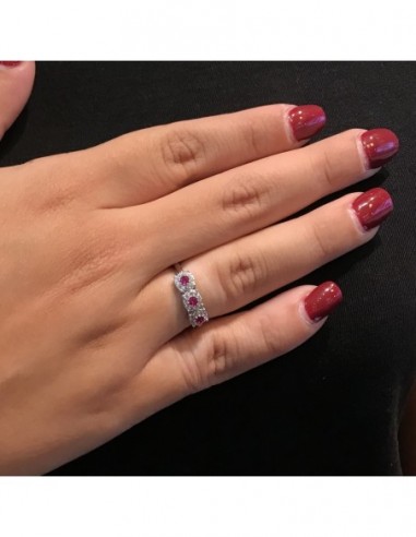 Anello Argento Rodiato Trilogy Magic Fucsia 3MM [547c1308]