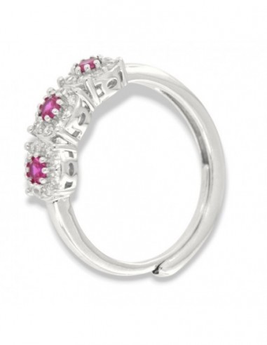 Anello Argento Rodiato Trilogy Magic Fucsia 3MM [e6319512]