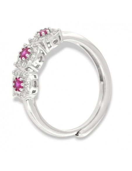 Anello Argento Rodiato Trilogy Magic Fucsia 3MM [e6319512]