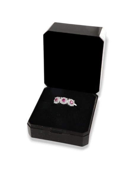 Anello Argento Rodiato Trilogy Magic Fucsia 3MM [3f17d61f]