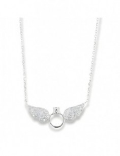 Collana Argento Rodiato Ali Zirconi Bianchi [1e0dc508]