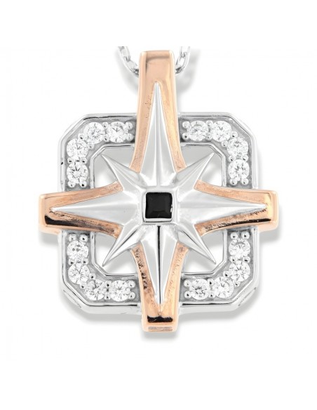 Collana Argento Rodiato Rosa dei Venti [c255f622]