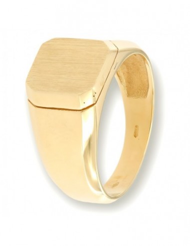 Anello Oro Giallo Chevalier Scudo Satinato [857dcac6]