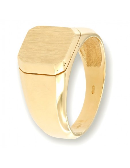 Anello Oro Giallo Chevalier Scudo Satinato [857dcac6]